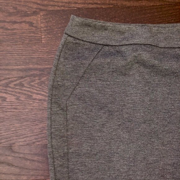Grey Pull-On Pencil Skirt - Picture 4 of 4